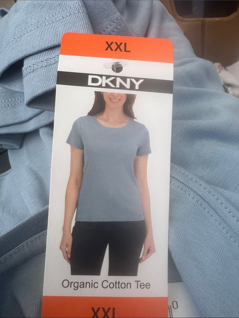 DKNY Women’s Short Sleeve Tee in Light Blue